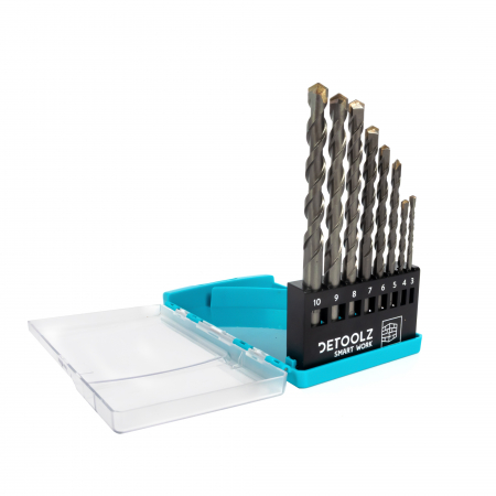 Bricolaj - Set burghie Detoolz pentru beton 8 bucati G01