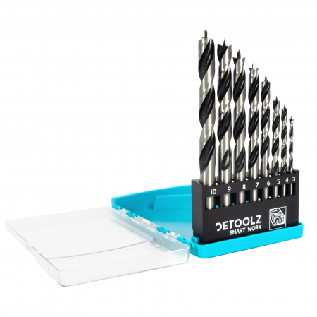 Bricolaj - Set burghie Detoolz pentru lemn 8 bucati G01