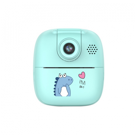 Set Camera Instantanee pentru Copii, Flippy, Camera 180° Selfie, Ecran HD 2'', 24MP, 720P Video, 1200 mAh, cu Functie de Printare Alb-Negru, cablu USB-C, Bluetooth, Compatibil iOS/Android, I [7]