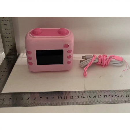 Set Camera Instantanee pentru Copii, Flippy, Ecran HD 2.4'', 24MP, 720P Video, 1200 mAh, cu Functie de Printare Alb-Negru, cablu USB-C, Bluetooth, Compatibil iOS/Android, Imprimare APP, Roz [2]