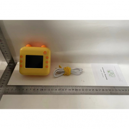 Set Camera Instantanee pentru Copii, Flippy, Ecran HD 2.4'', 24MP, 720P Video, 1200 mAh, cu Functie de Printare Alb-Negru, cablu USB-C, Bluetooth, Compatibil iOS/Android, Imprimare APP, Port [2]