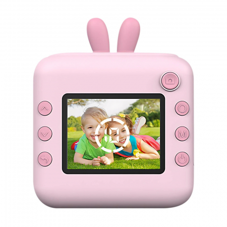 Set Camera Instantanee pentru Copii, Flippy, Ecran HD 2.4'', 24MP, 720P Video, 1200 mAh, cu Functie de Printare Alb-Negru, cablu USB-C, Bluetooth, Compatibil iOS/Android, Imprimare APP, Mode [6]