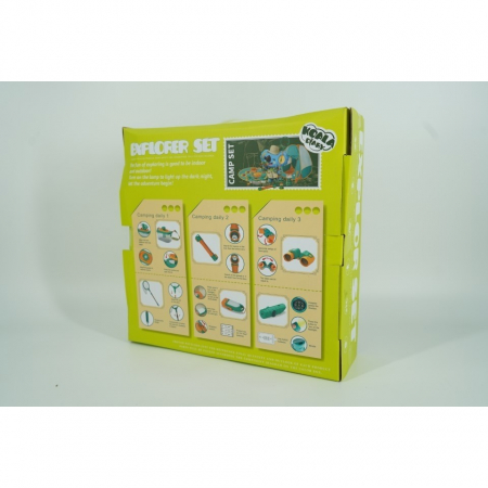 Set camping micutul explorator pentru exterior, 3 accesorii vestimentare, 9 ustensile de joaca, 8 carti educative cu insecte, +3 ani, multicolor [1]