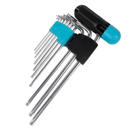 Set chei imbus Detoolz, 10 bucati, maner T, dimensiuni 1.5mm/2mm/2.5mm/ 3mm/4mm/5mm/6mm/8mm/9mm/10mm, material Cr-V [1]