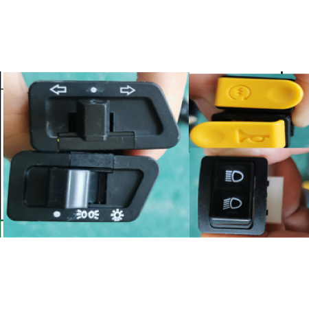 Piese de schimb vehicule electrice - Set cinci comutatoare vechi pentru scuter electric RDB Sulina5 - piesă originală
