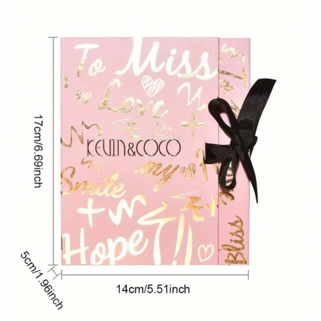 Set cosmetice Kevin&amp;Coco, 4 Lip gloss, paleta farduri 40 culori nuante nude / rose, cutie cadou, Fara Sulfati, Pudra Compacta, Clasic, 17 x 14 x 5 cm, multicolor [1]