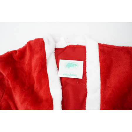 Set Costum de Mos Craciun, Flippy, rosu, pentru adulti, catifea, 4 piese [2]