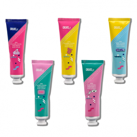 Make up - Set crema 2in1 maini si corp pentru fetite Create It! 5 bucati