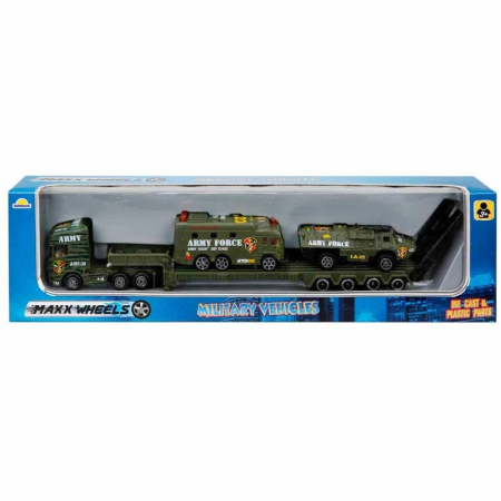 Jucarii, Copii & Bebe - Set cu vehicule militare, Maxx Wheels, Autobuz si Vehicul