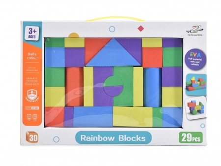 Set Cuburi constructii moi din spuma EVA, 29 piese 33x22x4,5 cm [1]
