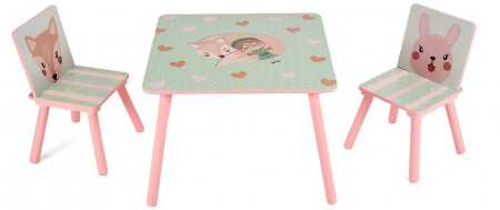 Jucarii, Copii & Bebe - Set de 2 scaune si birou Pink Forest UGMBS06-PKF