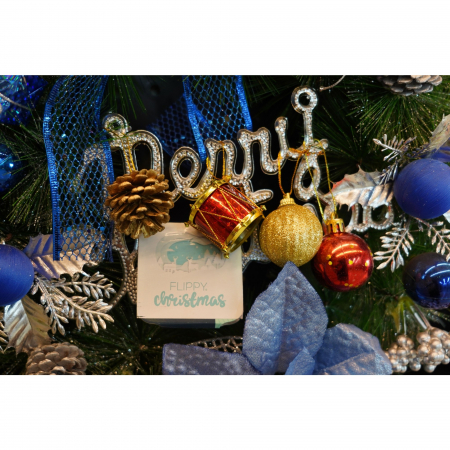 Set de 20 ornamente de brad, Flippy, de tip Glob, Multicolor, din polistiren, cu finisaj sclipitor , cutie  4  cm adancime x 20  cm lungime x 16  cm inaltime [3]