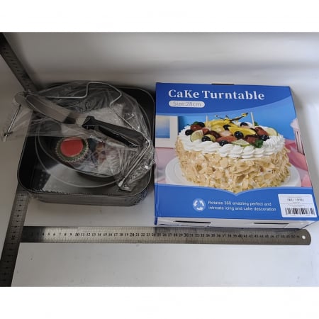 Set de 216 Piese de Copt pentru Prajituri, Flippy, 3 Tavi de Copt, Nivelator, Forme Cupcake, Pos pentru Ornat cu 7 Capete, Feliator Tort, din Otel Inoxidabil, Multicolor [1]