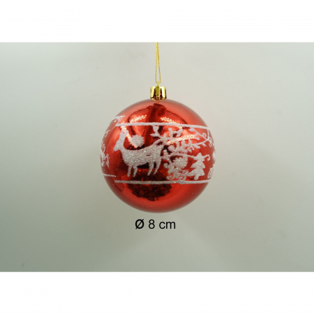 Set de 24 ornamente de brad, Flippy, de tip Glob, Multicolor, cu ø de 8 cm, din plastic, cu finisaj sclipitor , cutie  19  cm lungime x 42  cm inaltime x 19  cm adancime [5]