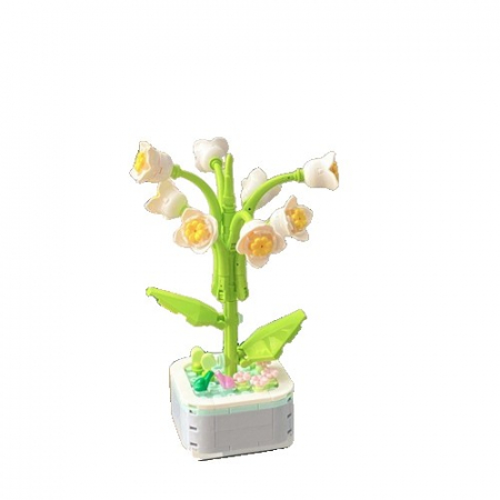 Set de Constructie Lacramioara in Ghiveci, Flippy, 4 Ani, Ornament Creativ, 17.1x6.2 cm, Alb [0]