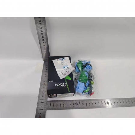 Set de Constructie Trandafir, Flippy, 25x8x4cm, Floare Ornamentala, 14 Ani, 69 de Piese, Albastru [5]