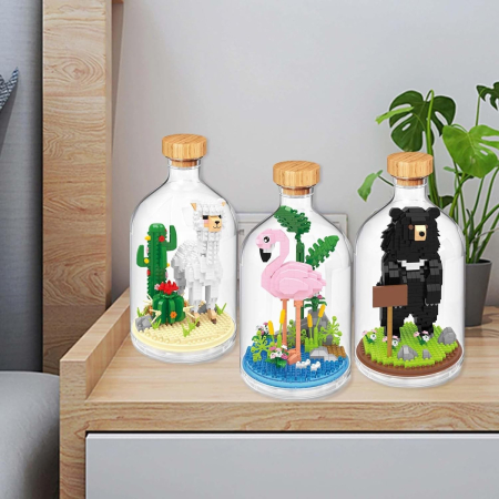 Set de Construit in Sticla, Flippy, 543 Piese, din Plastic, +14 Ani, 10 x 19.6 cm, Model Alpaca, Multicolor [2]