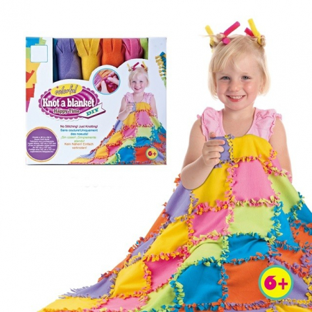 Jucarii, Copii & Bebe - Set de creatie DIY Flippy, tesut si tricotat, patura 6+ ani, multicolor
