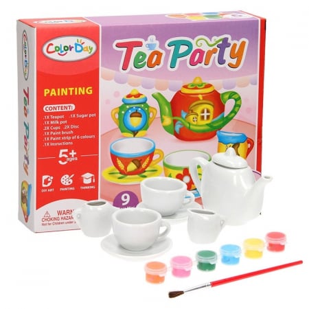 Jucarii, Copii & Bebe - Set de creatie pictura pe portelan, 6 culori