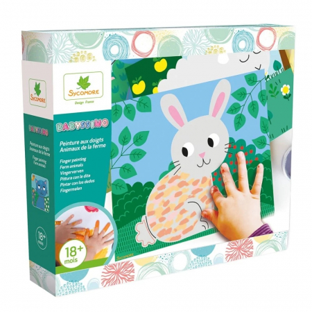 Jucarii, Copii & Bebe - Set de creatie, Sycomore Babyssimo, Picteaza cu degetele, Animale domestice