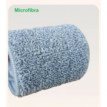 Set de Curatenie, Flippy, Mop si Galeata, Capacitate 5.7 l, 4 Rezerve Microfibra Incluse, Plastic, Utilizare Umeda/Uscata, Stoarcere Fara Maini, Albastru/Alb [3]