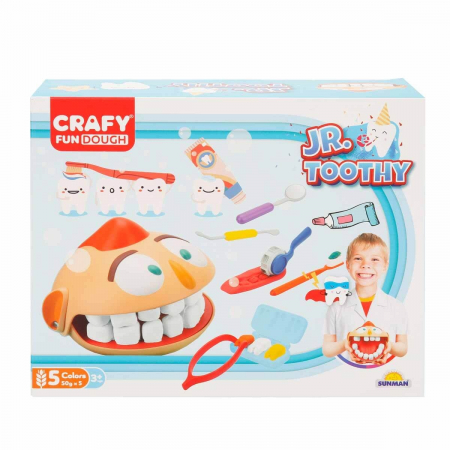 Seturi de joaca - Set de joaca cu plastilina, Crafy, Doctorul Maseluta Junior, 12 piese
