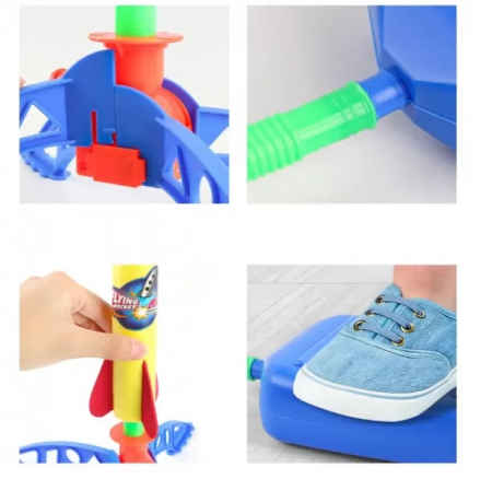 Set de joaca lansare rachete, Lansator cu 3 rachete incluse [3]