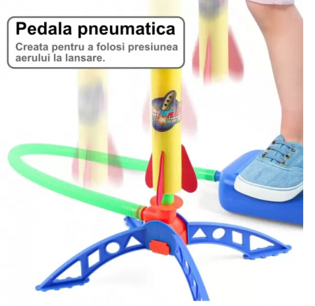Set de joaca lansare rachete, Lansator cu 3 rachete incluse [1]