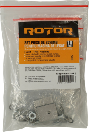 Set de piese de schimb pentru masina de legat: cutit, arc, surub ROTOR - Pachet 10 bucati [1]