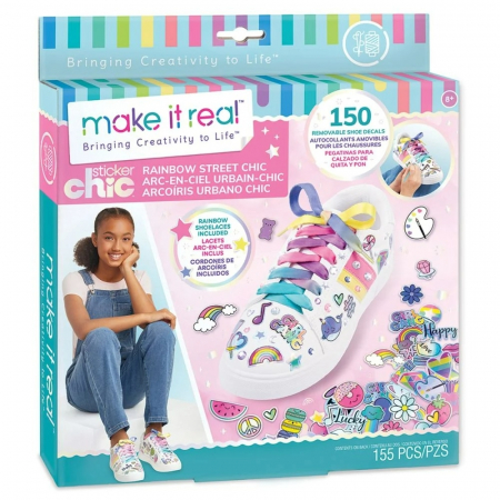 Jucarii creative - Set de stickere pentru incaltaminte, Make It Real, Rainbow