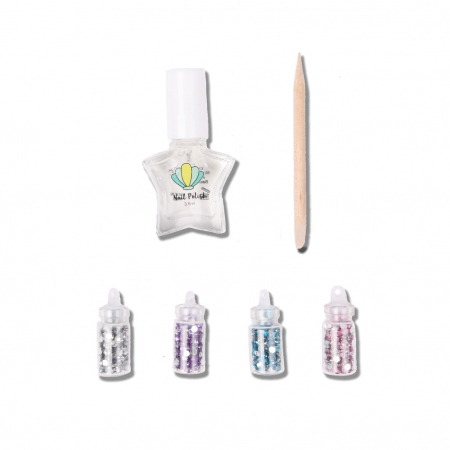 Set de unghii pentru fetite, oja si sclipici 4 culori Create It! [3]