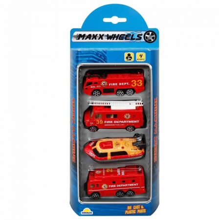 Jucarii, Copii & Bebe - Set de vehicule, Maxx Wheels, Pompieri