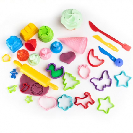Jucarii creative - Set GenioKids 30 de ustensile de bucatarie pentru modelat