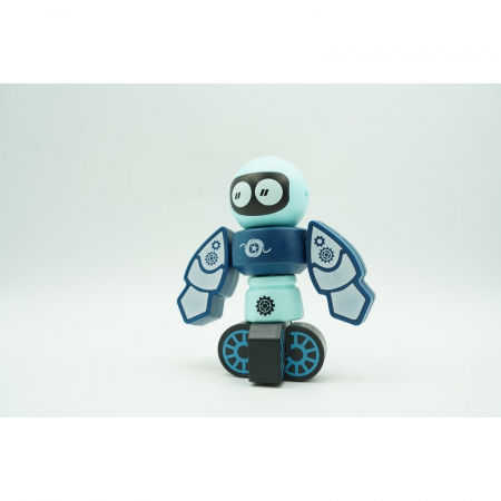 * LICHIDARE STOC * Set inteligent de blocuri magnetice pentru copii, 7 piese, cutie depozitare, robotel, albastru - [11]
