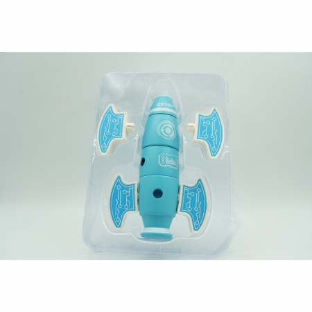 Set inteligent de blocuri magnetice pentru copii, 8 piese, cutie depozitare, racheta, albastru [3]