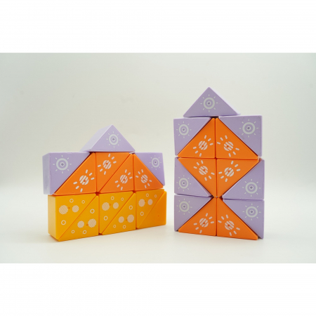 Set inteligent de constructie cu piese magnetice, Flippy, 26 piese, pentru copii, +3 ani, multicolor [4]