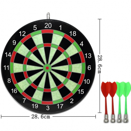 Set Joc Darts Flippy, 4 Sageti Incluse, Magnetic, Dimensiuni 28.6 x 28.6 cm, Design clasic, model 2, Multicolor [5]