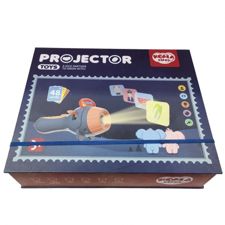 Set Jucarie Educativa, Flippy, Proiector Tip Lanterna Pentru Copii, 6 Teme, 48 de Imagini, Cutie Depozitare, +3 ani, Albastru [10]