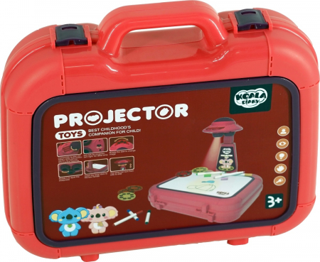 Set jucarie educativa proiector cu masa pentru desen, Rosu [4]
