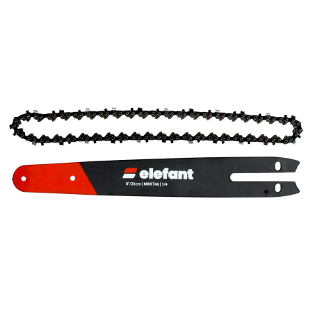 Consumabile, piese si accesorii - Set lama + lant drujba 8″/20 cm 46T Pas 1/4 1.1 mm ELEFANT
