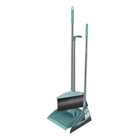 Pentru Casa si Camping - Set matura, faras cu coada si matura silicon, Flippy, Pentru uz casnic, Plastic/Otel, Albastru deschis, 90 x 72 x 100 cm