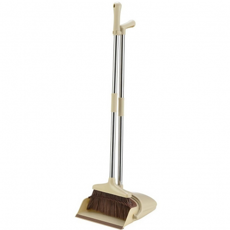 Pentru Casa si Camping - Set matura si faras cu coada, Flippy, Pentru uz casnic, Plastic/Otel, Maro/Bej, Depozitare verticala, 26x25.5x83 cm