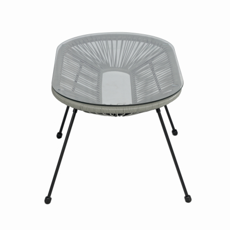 Set mobilier terasa/gradina KLUGMEISTER KJF3643, doua scaune + canapea + masuta, material otel + ratan, culoare gri [6]