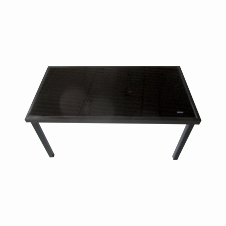 Set mobilier terasa/gradina KLUGMEISTER KJFT079, doua fotolii + canapea + masuta din sticla securizata, culoare neagra [4]