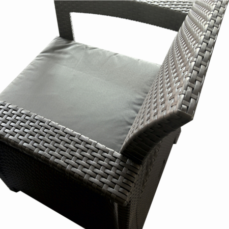 Set mobilier terasa/gradina tip ratan KLUGMEISTER KJF3132, canapea + doua fotolii + masa, culoare gri [6]