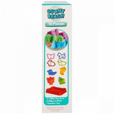 Set nisip kinetic, Crafy Fun Sand, Sunny Beach, 13 piese, 1 kg nisip [3]