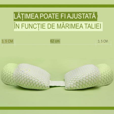 Set Perna pentru Gravide, Flippy, Husa Detasabila, Spuma Moale, Utilizare in Forma H si U, Reglabila, Latime Ajustabila, Proactive, Verde [5]