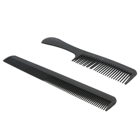 Set piepteni profesionali pentru coafat, Flippy, 10 bucati, PP + Otel inoxidabil, 18,5-22 cm, Rezistenti la caldura, Negru [4]