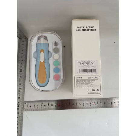 Pila Electrica, Flippy, pentru Copii si Bebelusi, din ABS, 6 Accesorii, cu Lumina LED, 9.5 x 6 x 17 cm, Albastru/Portocaliu [1]