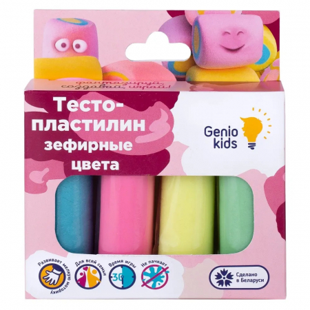 Jucarii, Copii & Bebe - Set plastilina 4 culori Geniokids Marshmallow